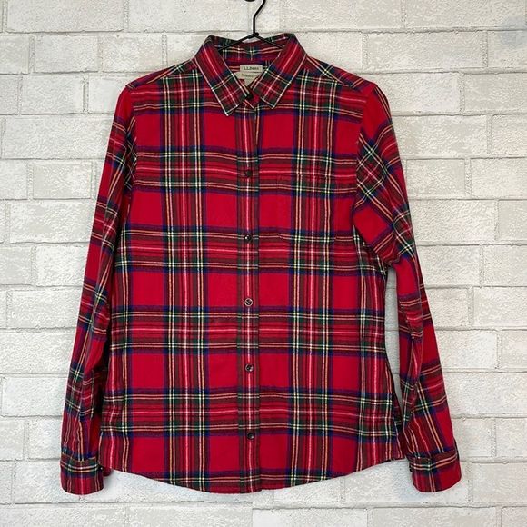 LL Bean Relaxed Fit Scotch Plaid Flannel Prince Charles Edward Tartan XS